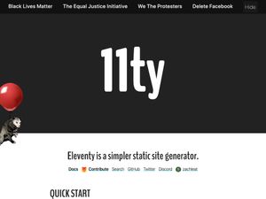 Screenshot of https://www.11ty.dev/