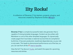 Screenshot of https://11ty.rocks/