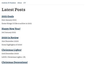 Screenshot of https://andrewhudson.dev