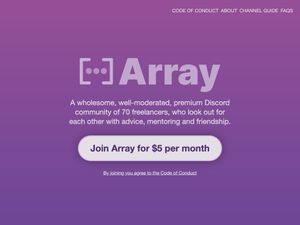 Screenshot of https://array.chat/