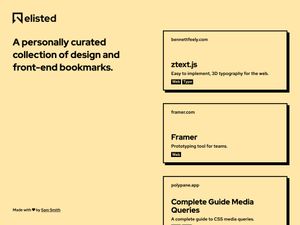 Screenshot of https://elisted.org/