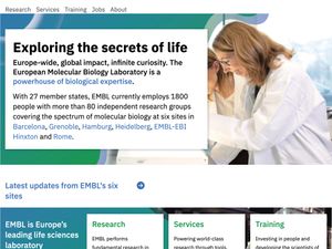 Screenshot of https://www.embl.org/