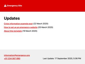 Screenshot of https://emergency-site.dev