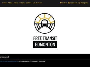 Screenshot of https://freetransitedmonton.ca/