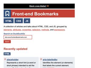 Screenshot of https://www.frontendbookmarks.com/