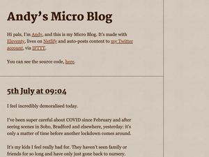 Screenshot of https://microblog.hankchizljaw.com/