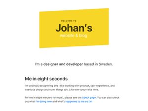 Screenshot of https://johanbrook.com/