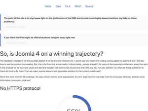 Screenshot of https://joomla-needed-fixes.netlify.app/