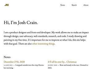 Screenshot of https://joshcrain.io/