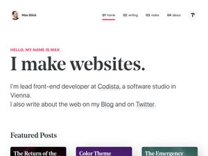 Screenshot of https://mxb.dev/