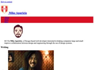 Screenshot of https://www.mikeaparicio.com/