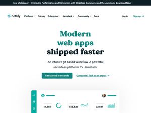 Screenshot of https://www.netlify.com/