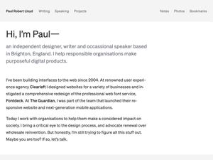 Screenshot of https://paulrobertlloyd.com/