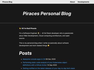 Screenshot of https://piraces.dev/