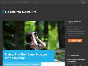 Screenshot of https://www.raymondcamden.com/