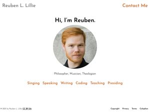 Screenshot of https://reubenlillie.com/
