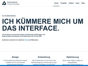 Screenshot of https://saschadiercks.dev