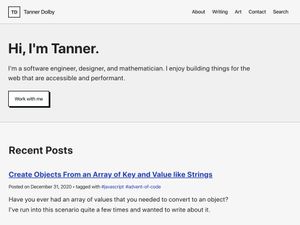 Screenshot of https://tannerdolby.com