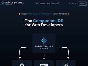 Screenshot of https://webcomponents.dev/